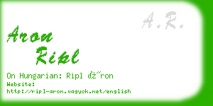 aron ripl business card